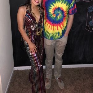 Rainbow Sequin Jumpsuit